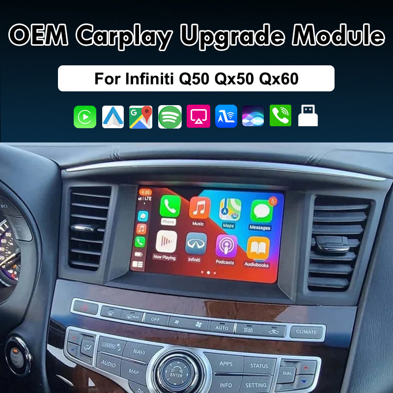 Autoabc Wireless For Infiniti Q50 Qx50 Qx60 7'' Carplay Android