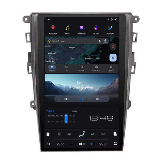 13,6 "Qualcomm pour Ford Fusion Mondeo MK5 2013-2020 autoradio stéréo Carplay mise à niveau écran de style Tesla Android Auto GPS Navigation lecteur multimédia