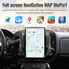 14.4" Qualcomm For Chevrolet Silverado 2014-2018 Car Radio Stereo Carplay Upgrade Tesla Style Screen Android Auto GPS Navigation Multimedia Player