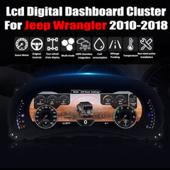 12.3" LCD Digital Dashboard Cluster For Jeep Wrangler 2010-2018 Car Panel Speedometer Virtual Cockpit