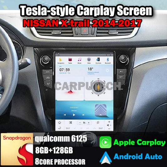 12.1" For NISSAN X-trail 2014-2017 Car Radio Headunit Stereo Carplay Upgrade Tesla Style Screen Android Auto GPS Navigation Multimedia Player