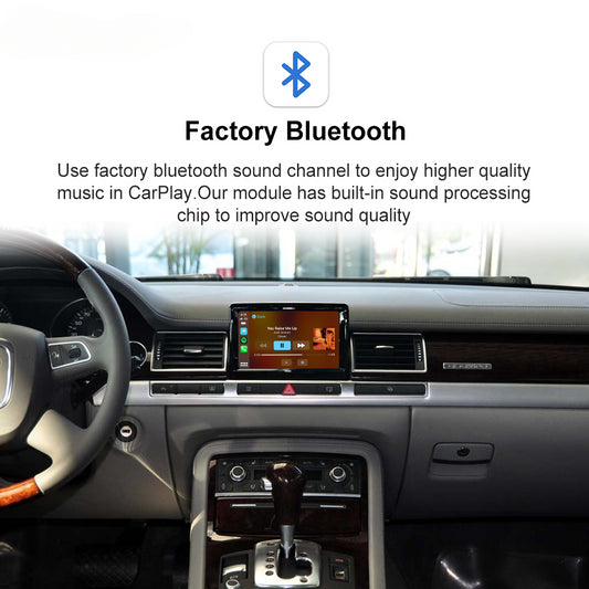 Carputeh Apple CarPlay Wireless For Audi MMI 2G A4 A5 A6 A7 A8 Q5 Q7 2005-2010 Android Auto Carplay Module Decoder Box Netflix