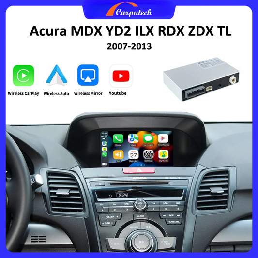 Acura ILX RDX ZDX TL MDX 2007-2013 Wireless CarPlay Android Auto With Mirror AirPlay Car Play Functions Radio Player