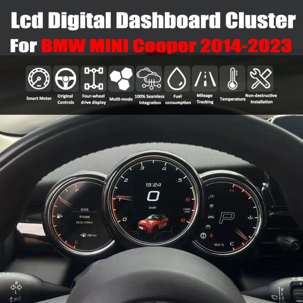 LCD Digital Dashboard Cluster For BMW MINI Cooper 2014-2023 Car Panel Speedometer Virtual Cockpit