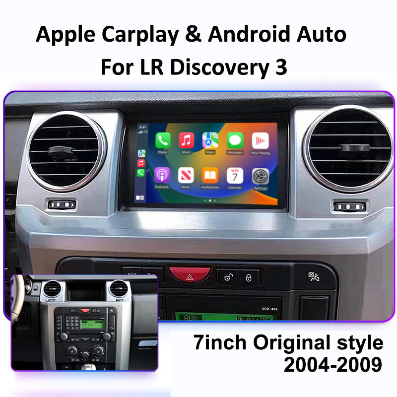 Autoradio 7 pouces pour Land Rover Discovery 3 LR3 2004-2009, lecteur de navigation GPS, multimédia, Bluetooth, Carplay, Android 12 