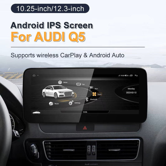 12.3" 8 Core Android 12 Auto GPS Navi Player pour Audi Q5 2009-2016 HD 1920*720 8+128GB WIFI SIM Carplay Radio Multimédia Stéréo 