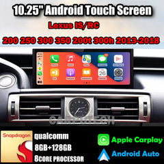 10.25" For Lexus IS/RC 200 250 300 350 200t 300h 2013-2018 Car Radio  Multimedia Player Wireless CarPlay Android Auto Upgrade Android Touch Screen