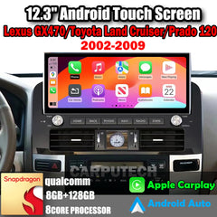 12.3'' For Lexus GX470/ Toyota Land Cruiser/ Prado 120 Car Radio Multimedia Player Wireless CarPlay Android Auto Upgrade Android Touch Screen