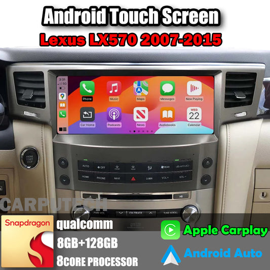 12.3 inch Lexus LX570 2007-2015 Car Radio Multimedia Player Wireless CarPlay Android Auto Upgrade Android Touch Screen