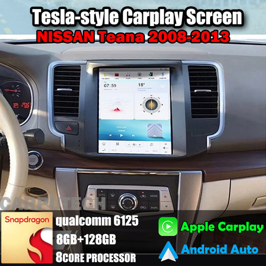 10.4" For NISSAN Teana 2008-2013 Car Radio Headunit Stereo Carplay Upgrade Tesla Style Screen Android Auto GPS Navigation Multimedia Player