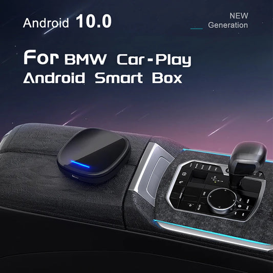 BMW 2024 New Carplay AI Box Android 10.0 System 8Core 4G 64G Plug And Play 4G Lte Mini TV Aibox fit for BMW ID6/7/8 YouTube Netflix