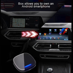 BMW 2024 New Carplay AI Box Android 10.0 System 8Core 4G 64G Plug And Play 4G Lte Mini TV Aibox fit for BMW ID6/7/8 YouTube Netflix