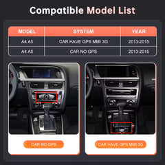 For Audi A4 A5 2013-2015 Linux Car Radio Multimedia Touch Screen Head Unit Wireless Apple CarPlay Android Auto