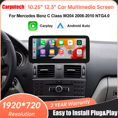 For Mercedes Benz C Class W204 2008-2010 NTG4.0/4.5 Linux Car Radio Multimedia Touch Screen Head Unit Wireless Apple CarPlay Android Auto