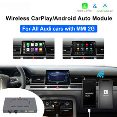 Carputeh Apple CarPlay Wireless For Audi MMI 2G A4 A5 A6 A7 A8 Q5 Q7 2005-2010 Android Auto Carplay Module Decoder Box Netflix