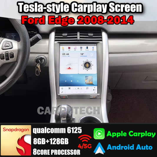 Autoradio 12,1" Qualcomm pour Ford Edge 2008-2014, stéréo, Carplay, mise à niveau, écran de style Tesla, Android Auto, navigation GPS, lecteur multimédia