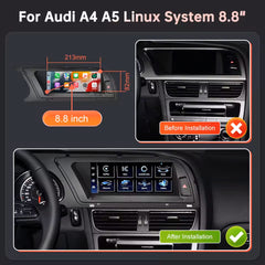 For Audi A4 A5 2013-2015 Linux Car Radio Multimedia Touch Screen Head Unit Wireless Apple CarPlay Android Auto