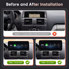 For Mercedes Benz C Class W204 2008-2010 NTG4.0/4.5 Linux Car Radio Multimedia Touch Screen Head Unit Wireless Apple CarPlay Android Auto