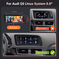 For Audi Q5 2009-2017 Linux Car Radio Multimedia Touch Screen Head Unit Wireless Apple CarPlay Android Auto