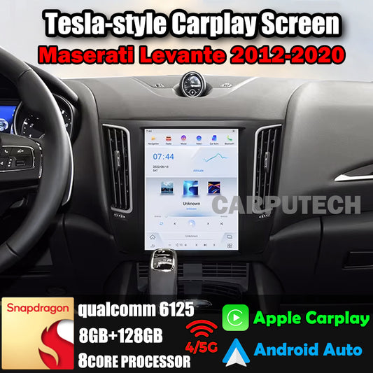 12.1" Qualcomm For Maserati Levante 2012-2020 Car Radio Stereo Carplay Upgrade Tesla Style Screen Android Auto GPS Navigation Multimedia Player