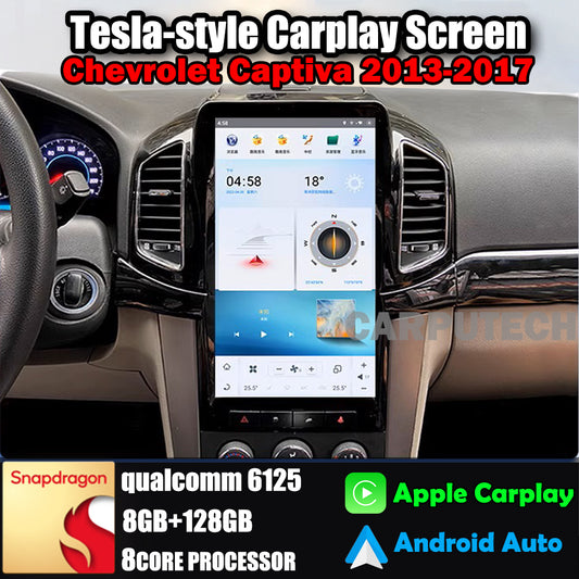 13.6" Qualcomm For Chevrolet Captiva 2013-2017 Car Radio Stereo Carplay Upgrade Tesla Style Screen Android Auto GPS Navigation Multimedia Player