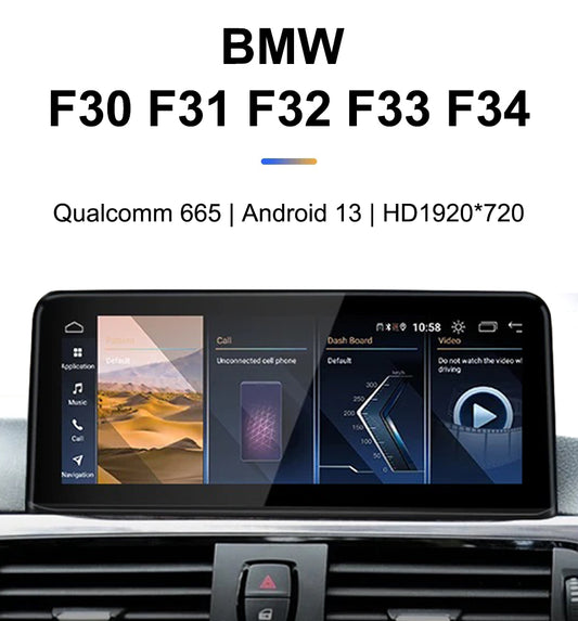 For BMW 3 Series 4 Series F30 F31 F32 F33 F34 NEW ID8 Qualcomm 8Core 8G 128G Carplay Auto Central Multimedia Car Video Player 10.23inch Touch Screen Navigation Android 13