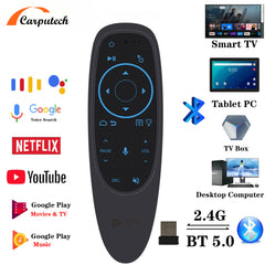 Carputech G10S PRO BT Air Mouse Télécommande vocale sans fil 2,4 G / Bluetooth 5.0 Gyroscope Contrôleur intelligent pour H96 Max T95 