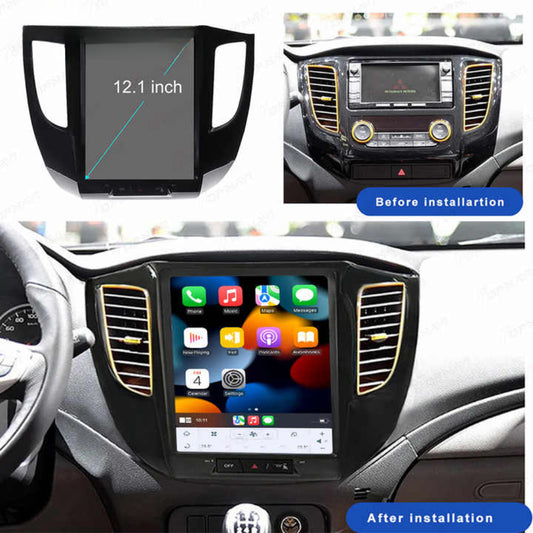 12.1" For Mitsubishi Triton L200 2015-2018 Car Radio Headunit Stereo Carplay Upgrade Tesla Style Screen Android Auto GPS Navigation Multimedia Player