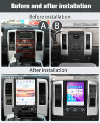 12.1" Qualcomm For Dodge RAM 1500 2500 3500 2008-2012 Car Radio Stereo Carplay Upgrade Tesla Style Screen Android Auto GPS Navigation Multimedia Player