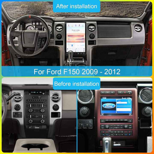 Pour Ford F150 2009-2012 Autoradio Stéréo Carplay Mise à Niveau Tesla Style Écran 14.4" Qualcomm Android Auto Navigation GPS Lecteur Multimédia 