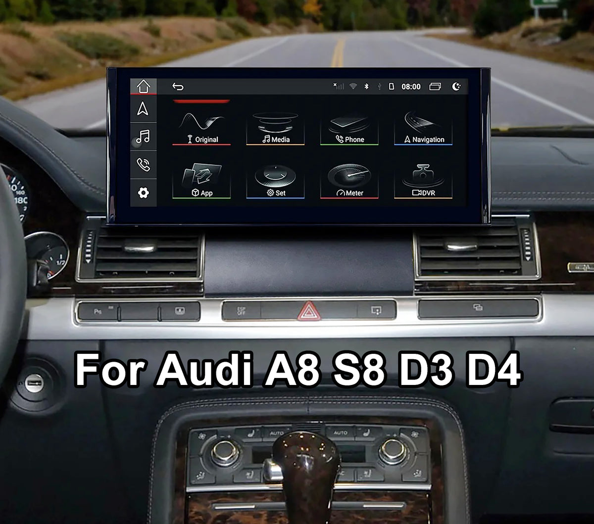 Carputech für Audi A8 S8 D3 D4 2002-2018 Android13.0 Radio-Upgrade 12,3 Zoll Blu-Ray-Touchscreen Stereo Carplay Auto WiFi SAT NAV 