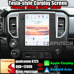 12.1" Qualcomm For Nissan Titan 2016-2020 Car Radio Stereo Carplay Upgrade Tesla Style Screen Android Auto GPS Navigation Multimedia Player