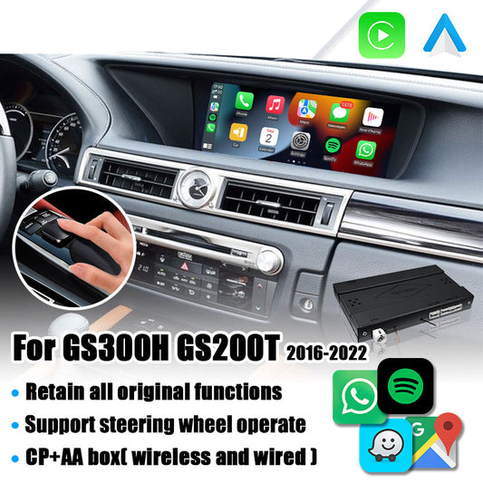 Carputech Carplay Android Auto Interface box for Lexus GS GS200t GS300 GS350 2013-2020 IS RX RC with GPS Navigation , Mirror Link,Carplay Module