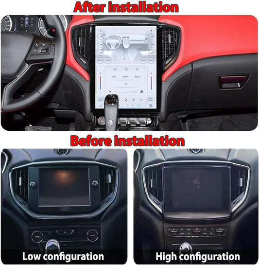 12.1" Qualcomm For Maserati Ghibli 2014-2019 Car Radio Stereo Carplay Upgrade Tesla Style Screen Android Auto GPS Navigation Multimedia Player