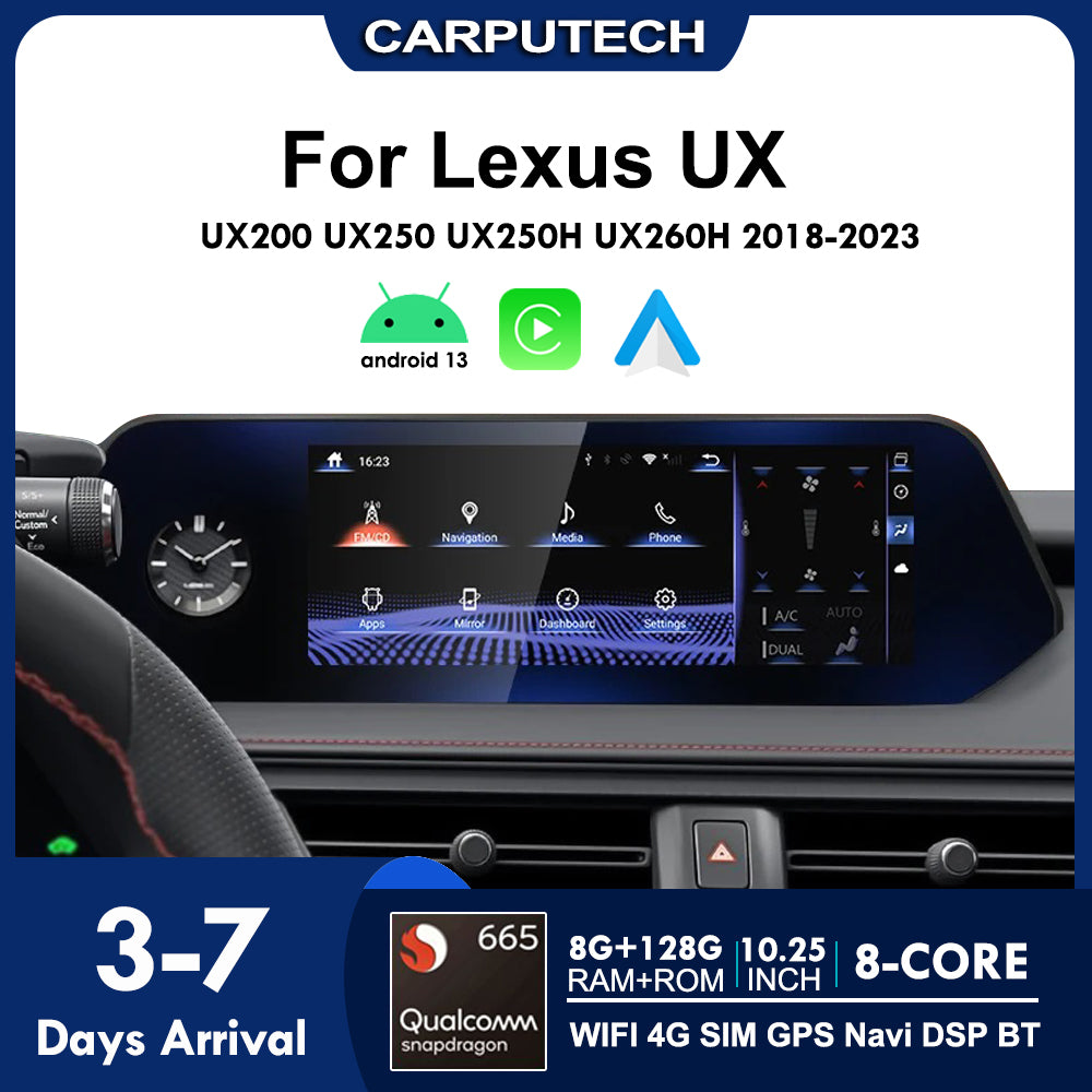 Lexus UX UX 200 UX 250 UX 250H UX 260H 2018-2023 Carplay Android Auto Autoradio Multimedia-Player Android 13 Carplay GPS 4G Stereo 