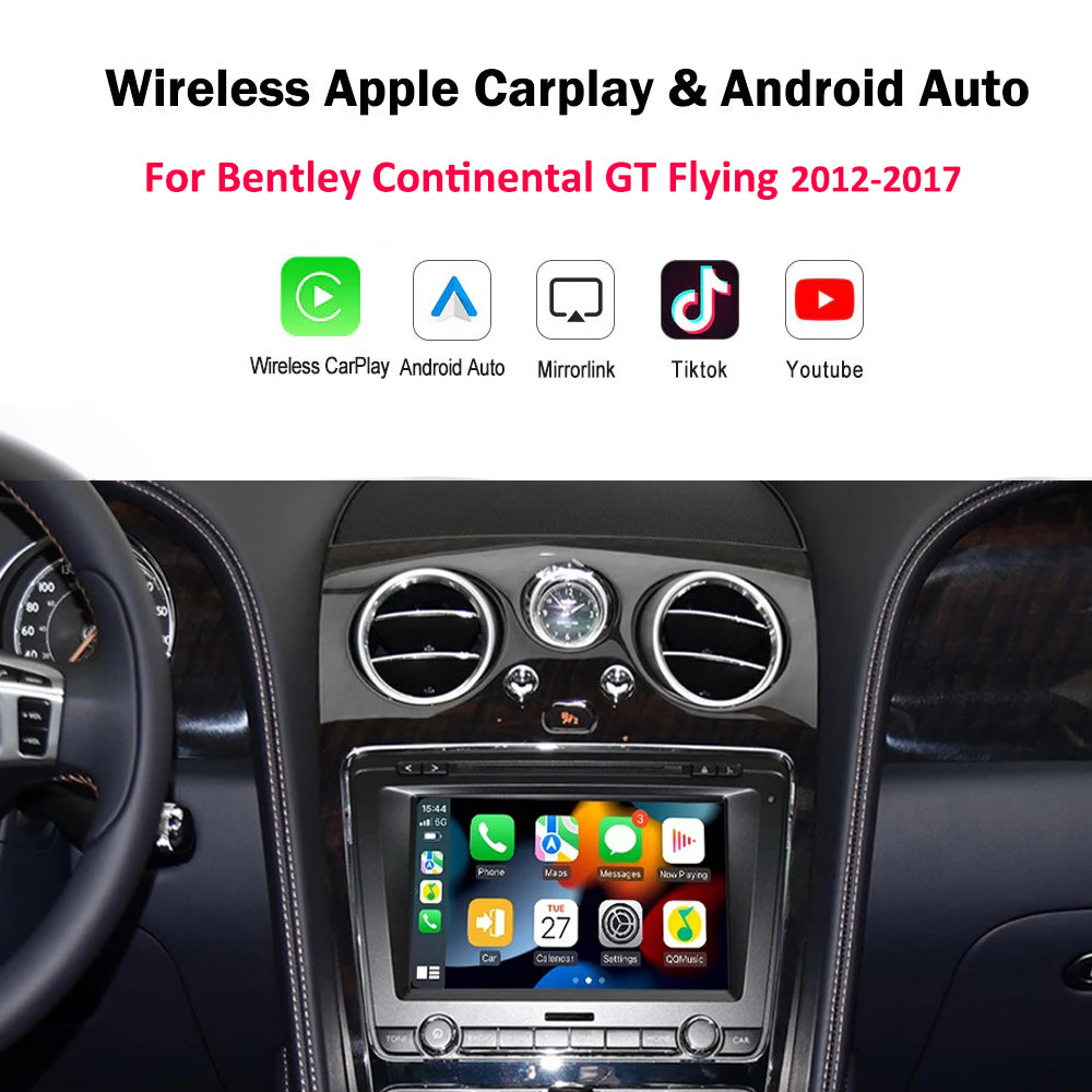 Carputech Wireless Apple CarPlay For Bentley Continental GT Flying Spur Mulsanne Android Auto Mirror link Retrofit Car AI Box