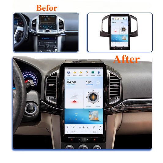 13.6" Qualcomm For Chevrolet Captiva 2013-2017 Car Radio Stereo Carplay Upgrade Tesla Style Screen Android Auto GPS Navigation Multimedia Player