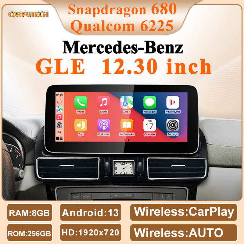 Neu 12,3 Zoll Android13 Drahtlose CarPlay AUTO Für Mercedes Benz GLE AMG C63 NTG Auto Video Player GPS Multimedia Screen-Dashboard