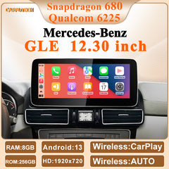 Nouveau 12,3 pouces Android13 sans fil CarPlay AUTO pour Mercedes Benz GLE AMG C63 NTG lecteur vidéo de voiture GPS écran multimédia tableau de bord