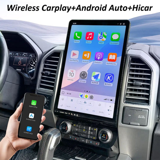 16.8" Qualcomm For Ford F150 2015-2019 Upgrade Tesla Style Screen Android Auto GPS Navigation Multimedia Player