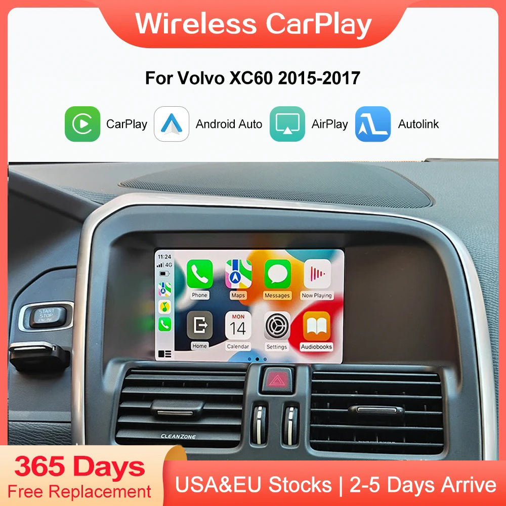 Wireless CarPlay For Volvo XC90 XC60 XC40 S90 S60 V90 V60 LCD screen Android Auto accessory Mirror Link AirPlay Car Play Functions