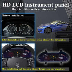 For Maserati GranTurismo GT/GranCabrio GC/ Quattroporte 2004-2018 12.3" LCD Digital Dashboard Cluster Car Panel Speedometer Virtual Cockpit