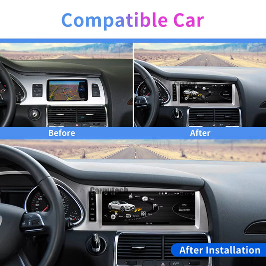 For Audi A6 C6 Q7 8 Core Android 14 System Car Radio Tablet WIFI 4G Carplay 8+128GB RAM BT GPS Navi Stereo Multimedia Player