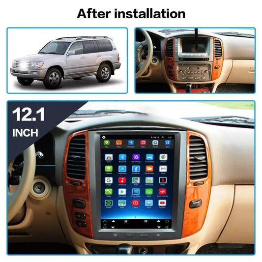 12.1" Qualcomm For Lexus LX470 2002-2007 Car Radio Stereo Carplay Upgrade Tesla Style Screen Android Auto GPS Navigation Multimedia Player