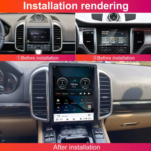 10.4" Qualcomm For Porsche Cayenne 2011-2018 Car Radio Stereo Carplay Upgrade Tesla Style Screen Android Auto GPS Navigation Multimedia Player