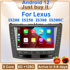 9 "Touchscreen Android Intelligentes System Apple Carplay Auto Video Player Zentraler Multimedia-Stereo-Bildschirm Für LEXUS IS200 IS250 IS300 IS300C 