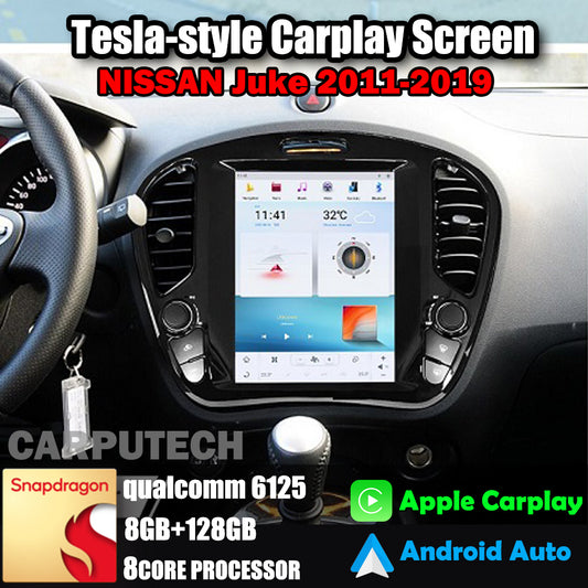 10.4" For NISSAN Juke 2011-2019 Car Radio Headunit Stereo Carplay Upgrade Tesla Style Screen Android Auto GPS Navigation Multimedia Player