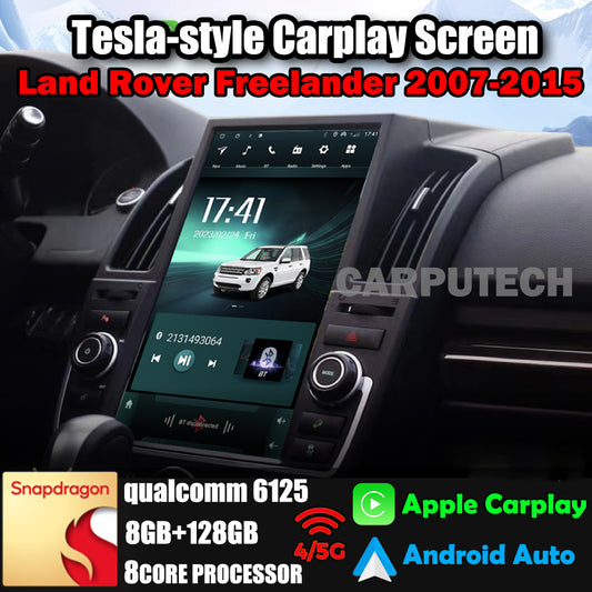 13.6" Qualcomm For Land Rover Freelander 2007-2015 Car Radio Stereo Carplay Upgrade Tesla Style Screen Android Auto GPS Navigation Multimedia Player