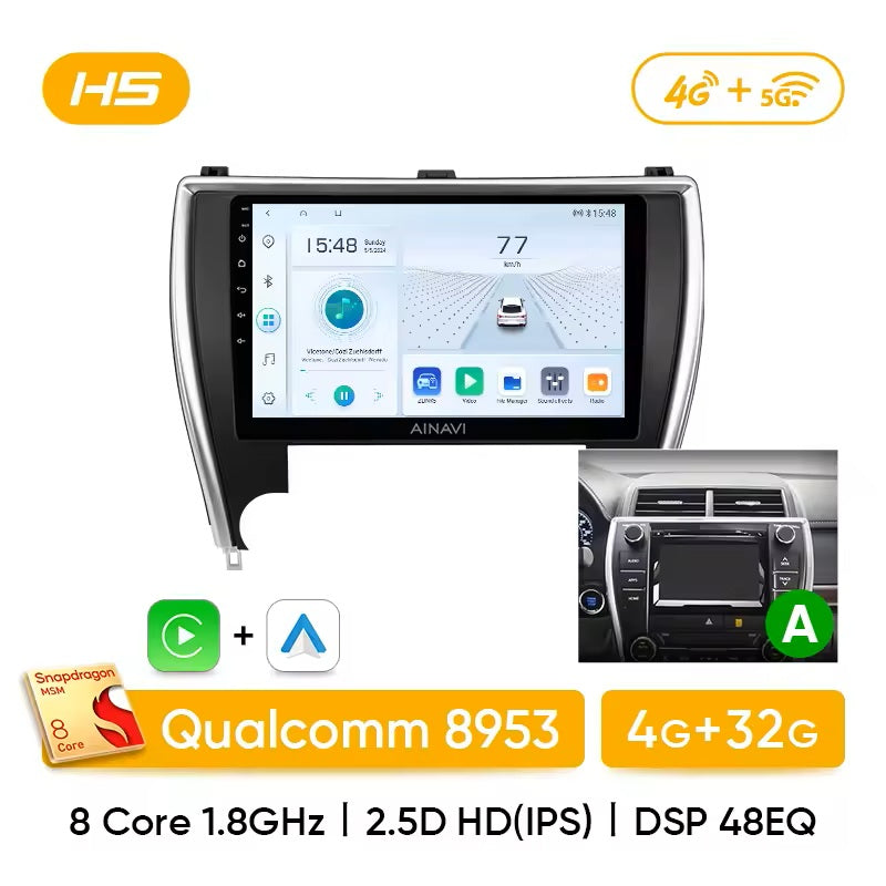 10 inch For Toyota Camry 7 XV 50 55 2012-2017 Car Radio Multimedia Player Wireless CarPlay Android Auto Upgrade Android Touch Screen