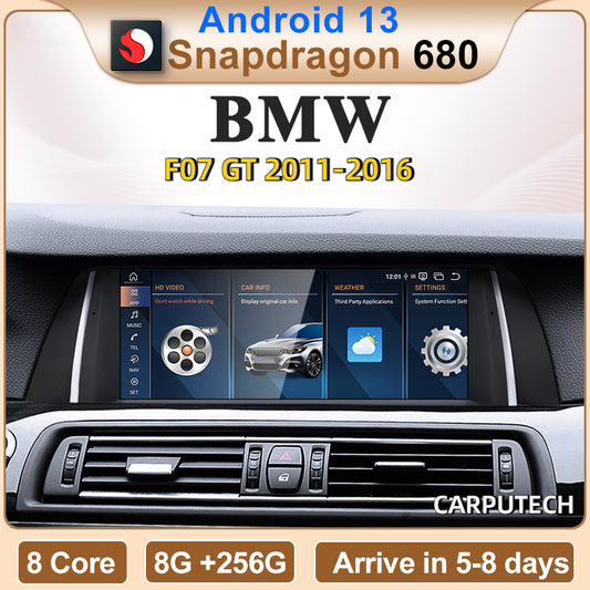 2024 New ID6 ID7 ID8 Android 13 Qualcomm680 Snapdragon6225 8GB 256GB 10.25inch For BMW 5Series F07 GT 2011-2016 Car Wireless CarPlay AUTO